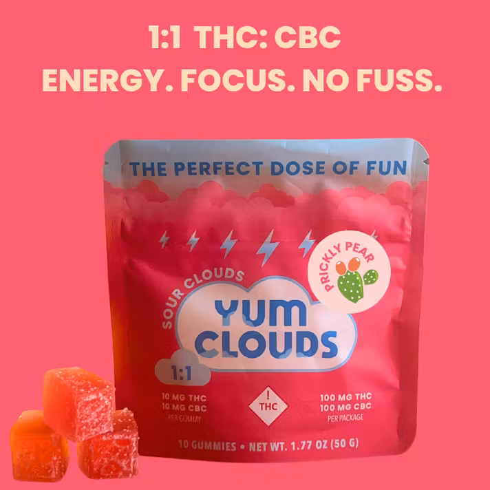 Photograph of product: Prickly Pear Gummies 1:1 - 100mg TH-oui/CBC