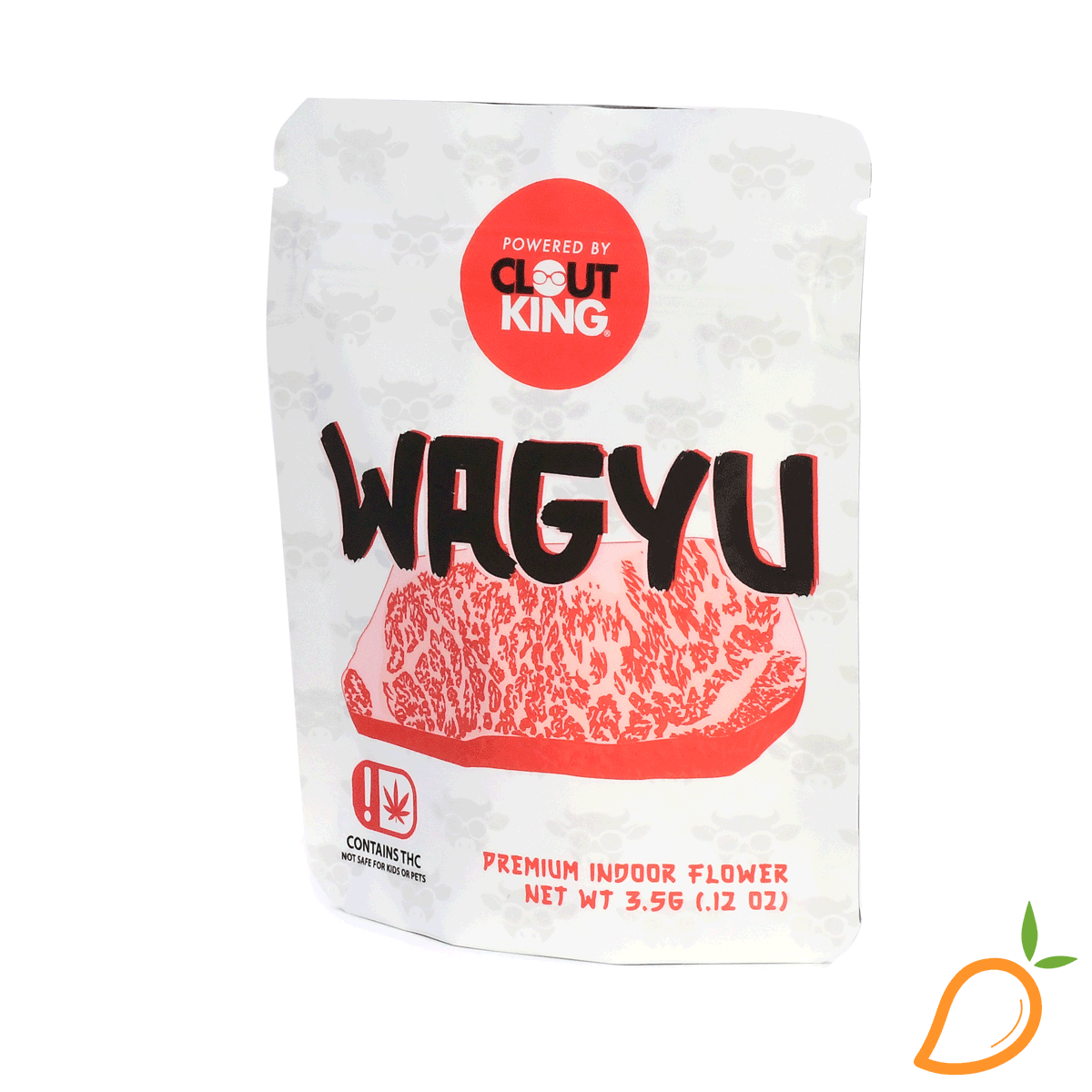 Photograph of product: 3.5g Wagyu Prepackaged Flower Clout King