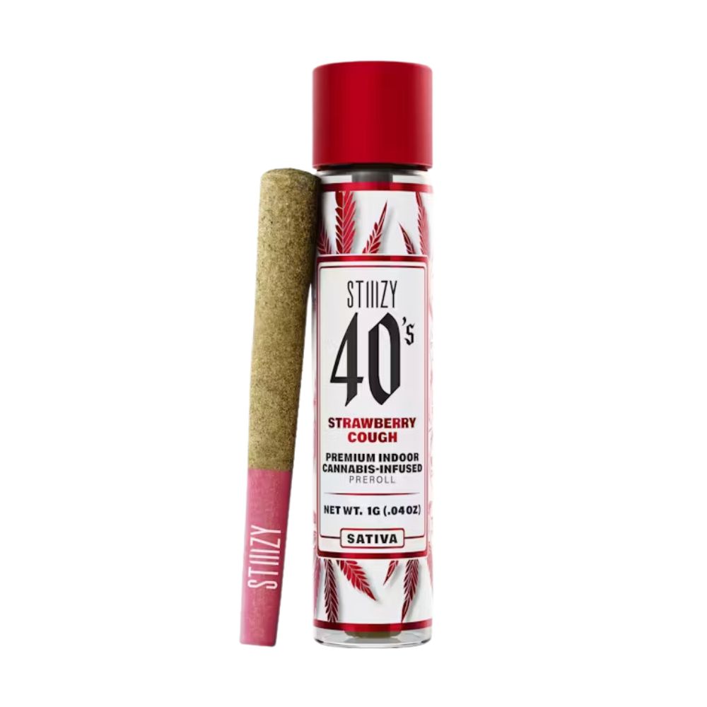 Photograph of product: Strawberry Cough | STIIIZY | 40's Infused Pre-roll