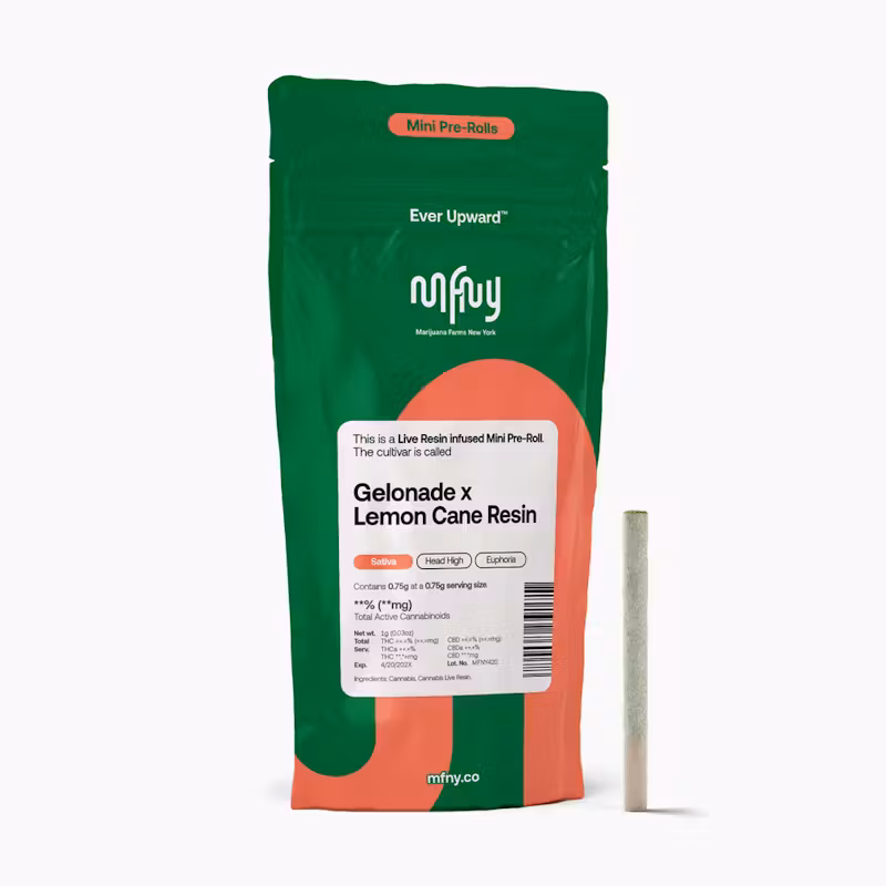 Photograph of product: Gelonade x Lemon Cane-MFNY-Live Resin Infused Pre Roll