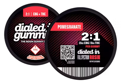 Photograph of product: Dialed In CBG + TH-oui Rosin Gummies
