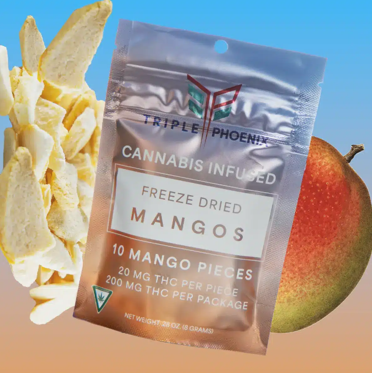 Photograph of product: TRIPLE PHOENIX | FREEZE DRIED MANGO | 200MG