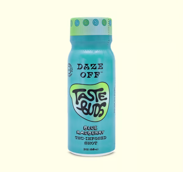 Photograph of product: Daze Off | Blue Radberry Taste Buds 2oz Shot | Edible |