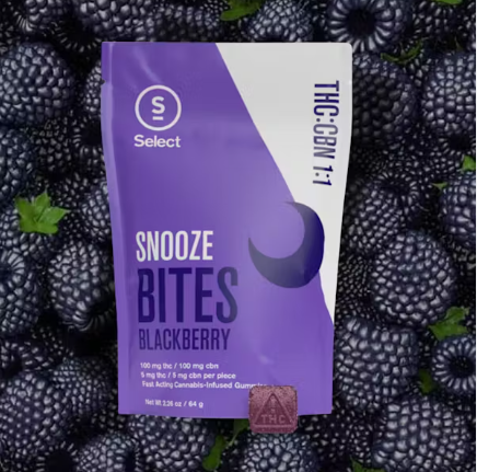 Photograph of product: 1:1 Blackberry Snooze (TH-oui:CBN) | Fast-Acting Gummies | 100mg