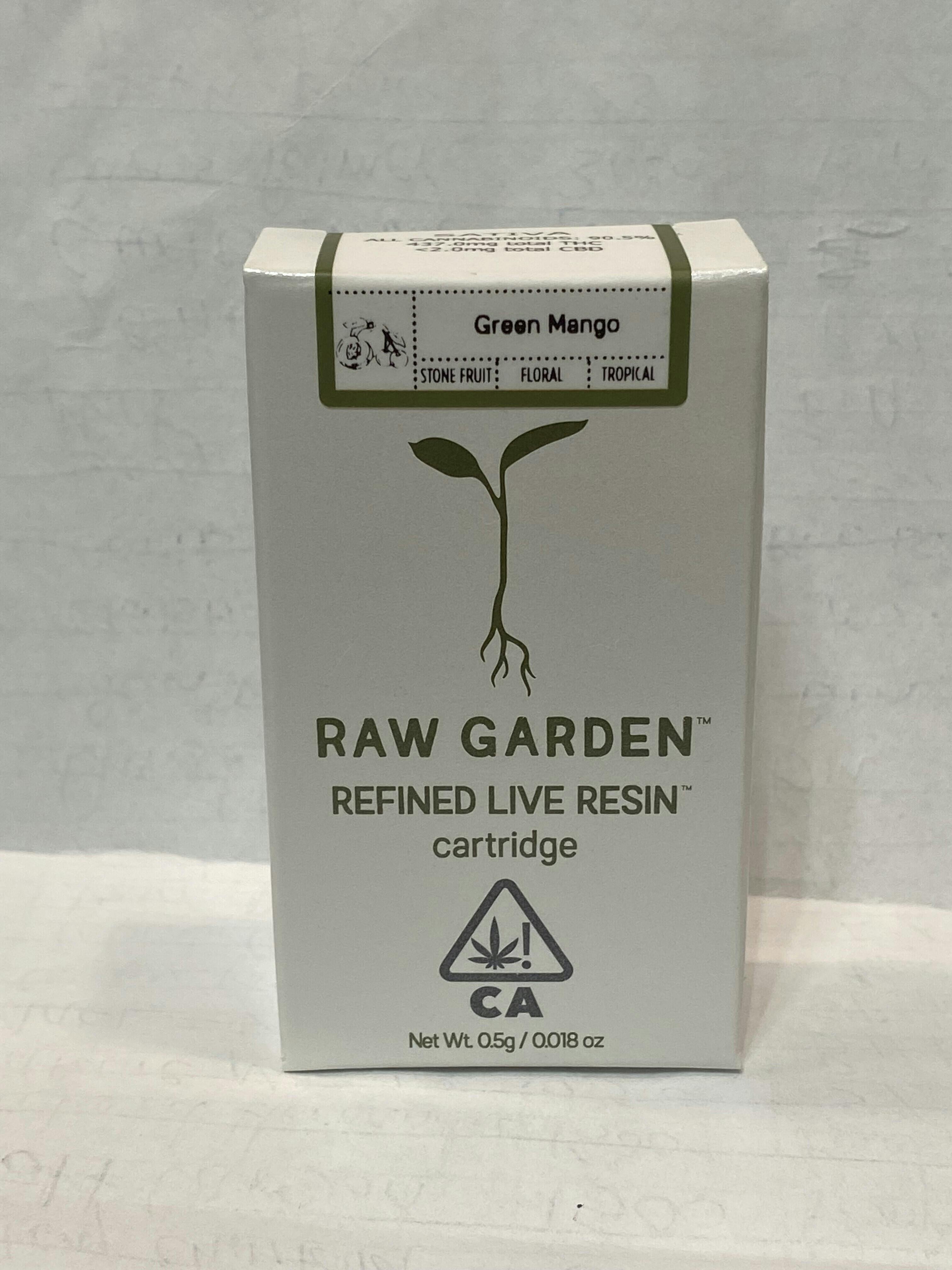 Photograph of product: RawGarden - 0.5g Green Mango Vape Cartridge