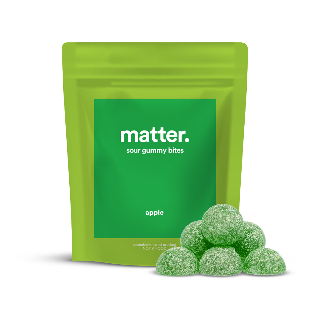 Photograph of product: Matter - Sour Apple 10pk 1:4 CBD - Gummies - 100mg