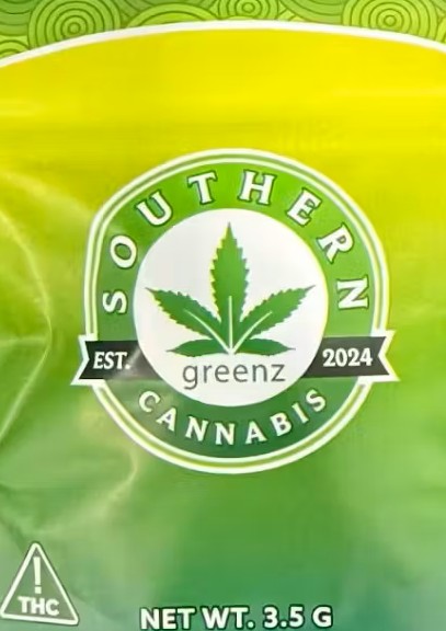 Photograph of product: Southern Greenz | 3.5g | Game Over Bud