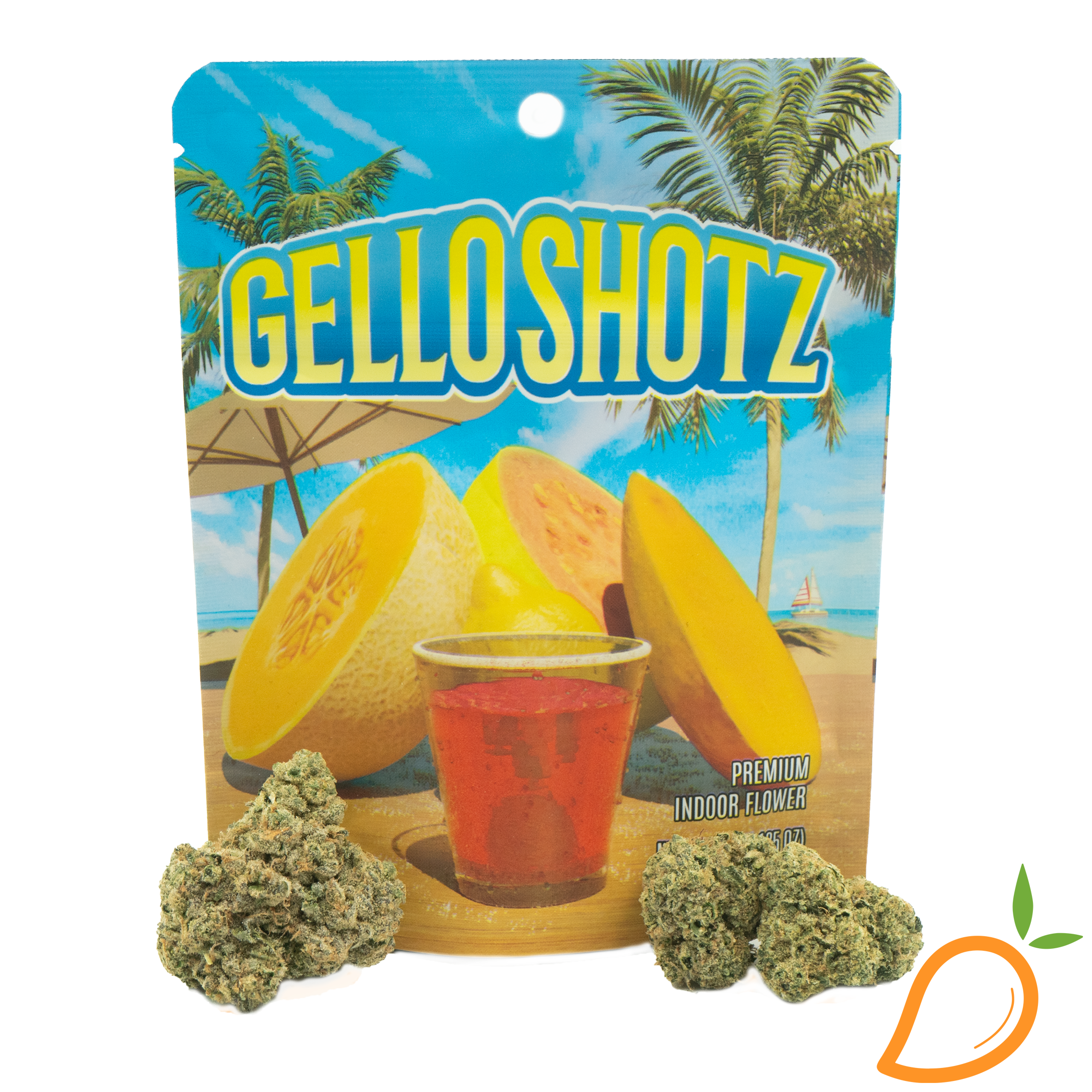 Photograph of product: 3.5g Gello Shotz Prepackaged Flower Seed Junky