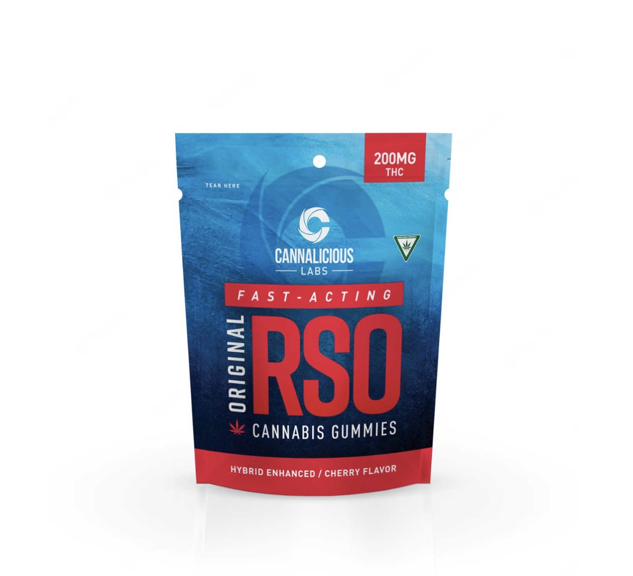 Photograph of product: AU Cannalicious: Cherry (H) RSO Fast Acting 200MG Gummies