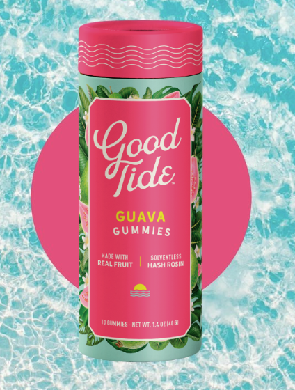 Photograph of product: 200MG GOOD TIDE GUAVA au chocolat ROSIN GUMMIES