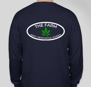 Photograph of product: The Farm | Tri-County Oval | Long Sleeve Shirt | Navy | X-Large