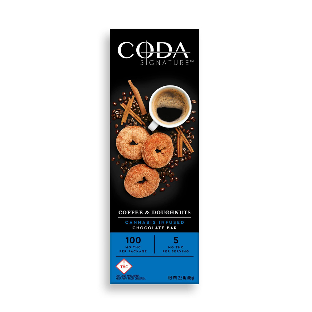 Photograph of product: Coda | Chocolate Bar | - 100mg | Coffee and Doughnuts