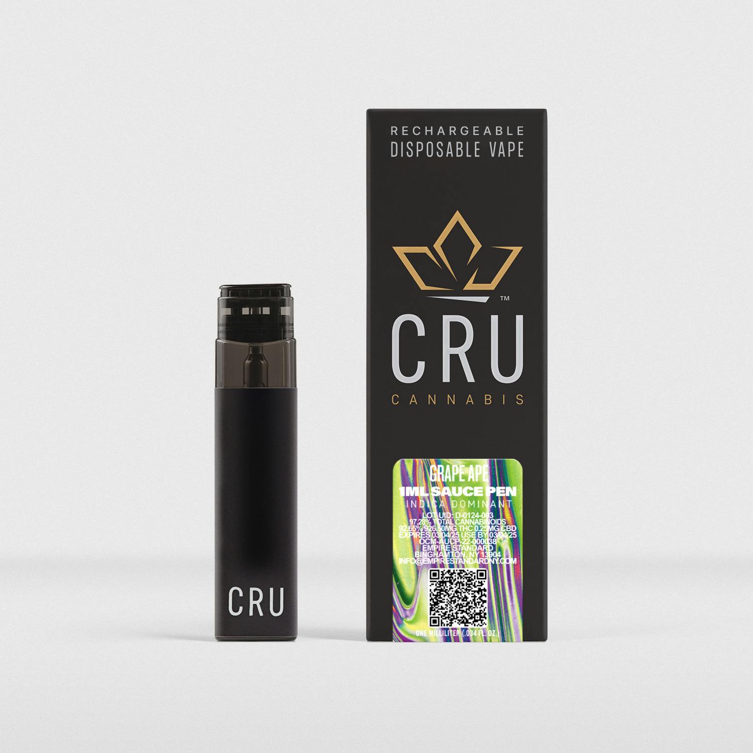 Photograph of Product: CRU | Grape Ape | Live Resin Disposable