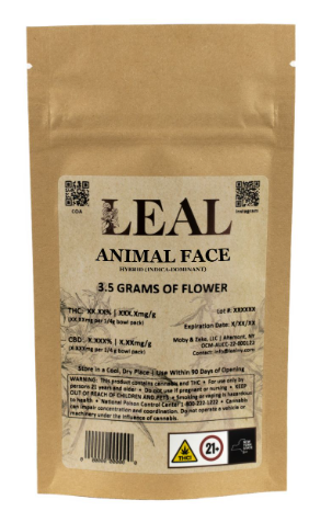 Photograph of product: Leal | 3.5g Flower | Animal Face