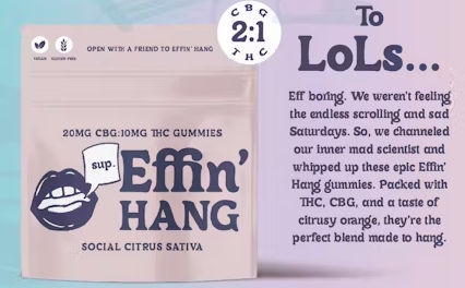 Photograph of product: Effin' Edibles 10pk/100mg- Social Citrus