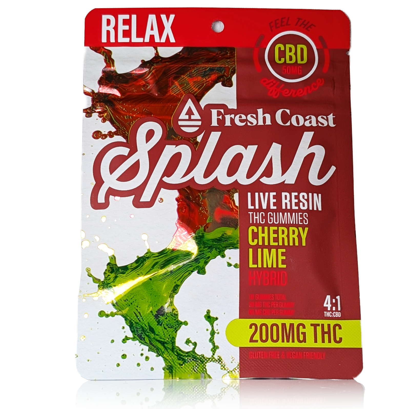 Photograph of product: CHERRY LIME - SPLASH - 4:1 200MG TH-oui: 50MG CBD