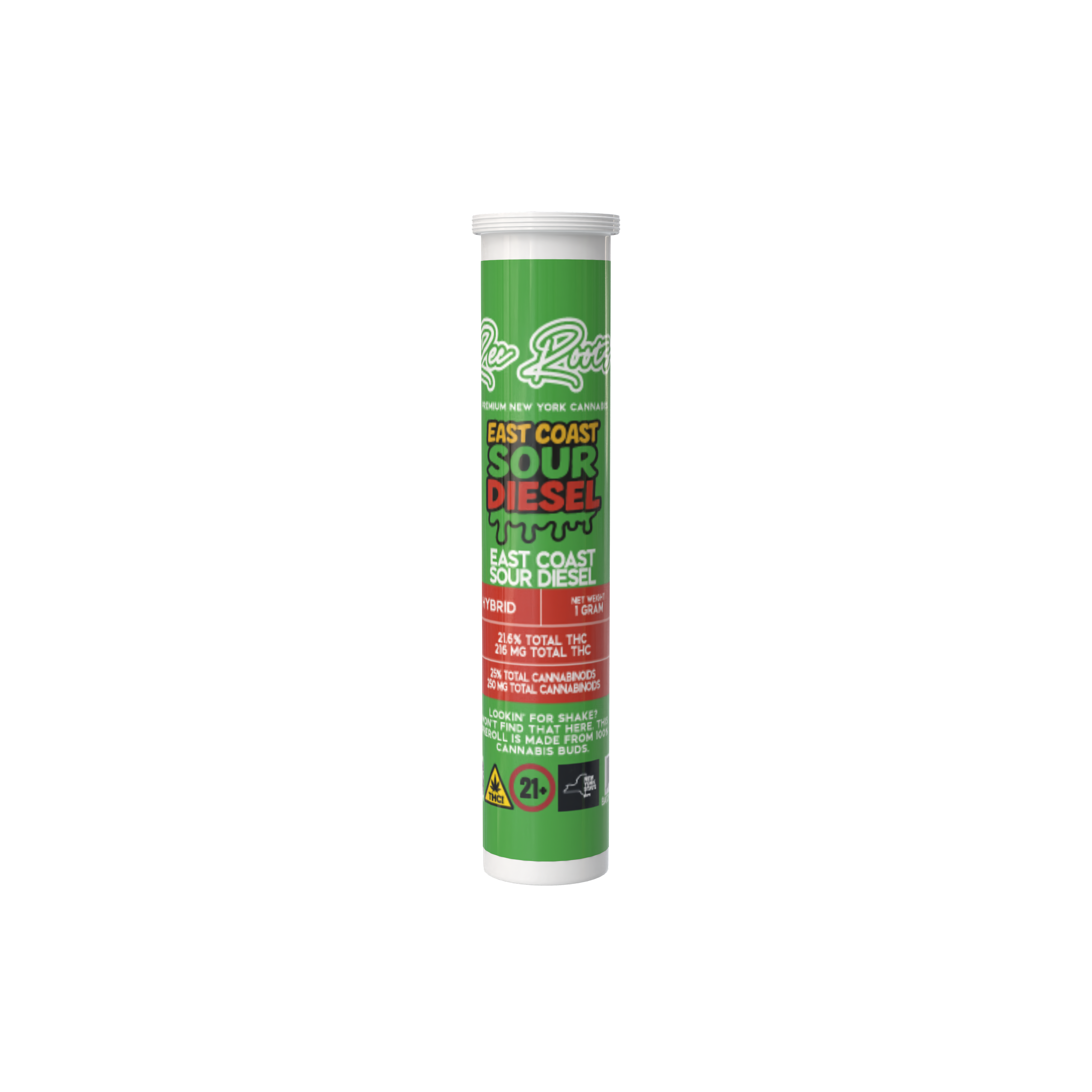 Photograph of product: Rec Roots - East Coast Sour Diesel Preroll
