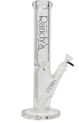 Photograph of product: RND | Randy's 14" 9mm Beaker w/ Ice Pinch & Colored lip - Black
