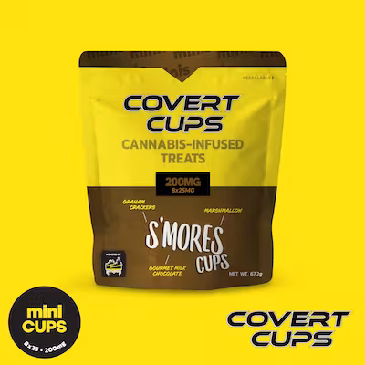 Photograph of product: Covert Cups - S'mores Rosin Mini Cups 200mg Chocolate