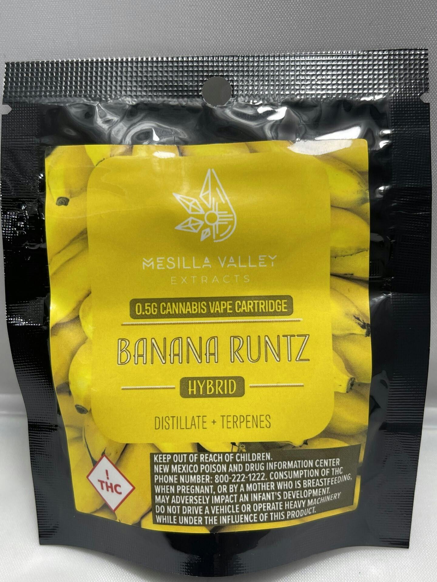 Photograph of product: Banana Runtz 0.5g Cart