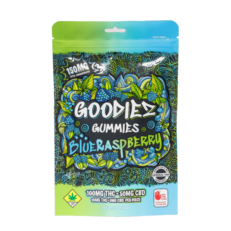 Photograph of product: 2:1 Blue Raspberry Gummies 10-pack | 150mg