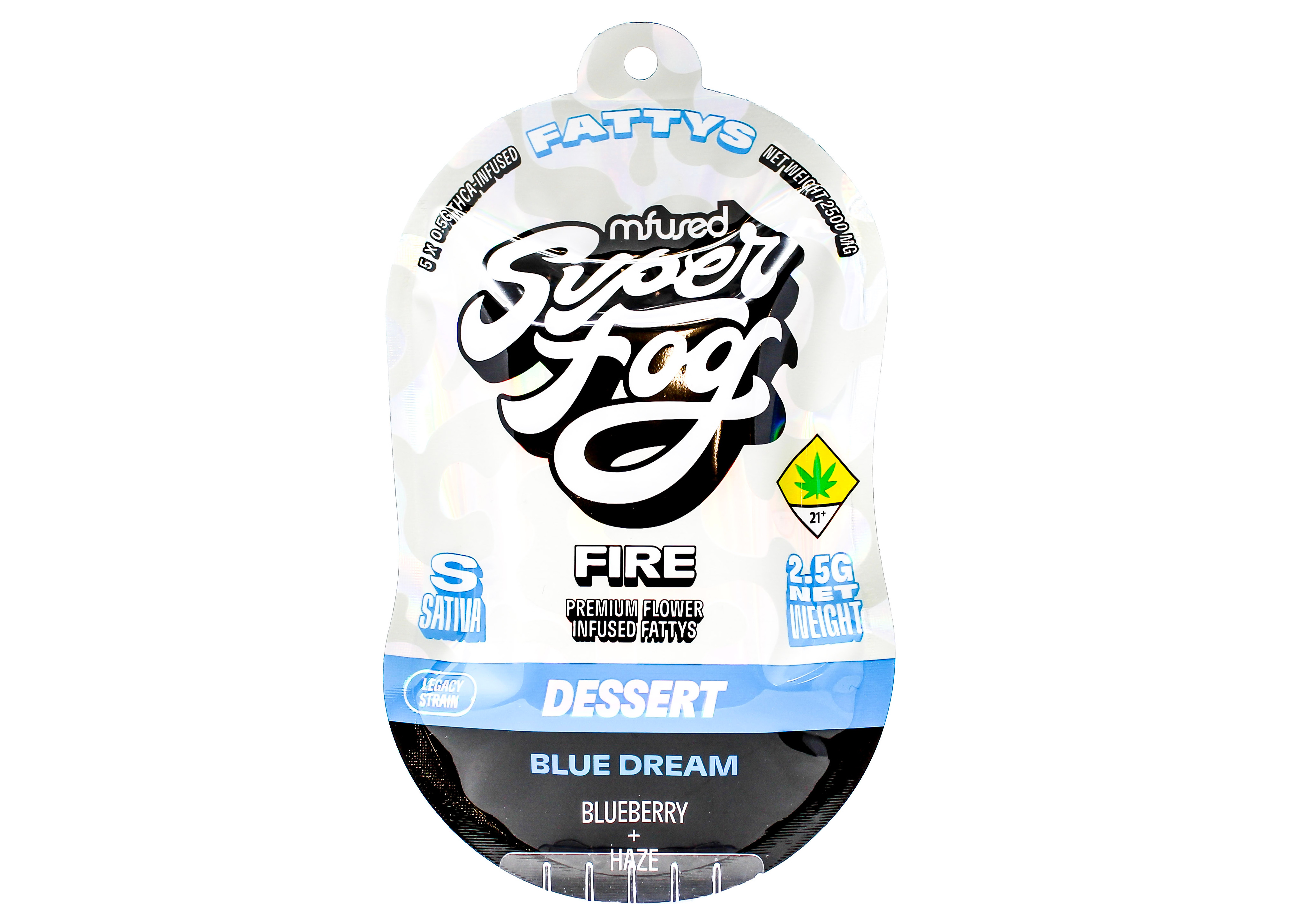 Photograph of product: MFD Blue Dream Infused Live Resin Preroll 5pk 46534