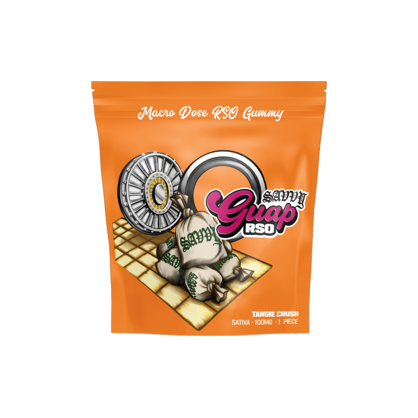 Photograph of product: Macro Dose RSO Gummy | Tangie Crush | 1pk/100mg