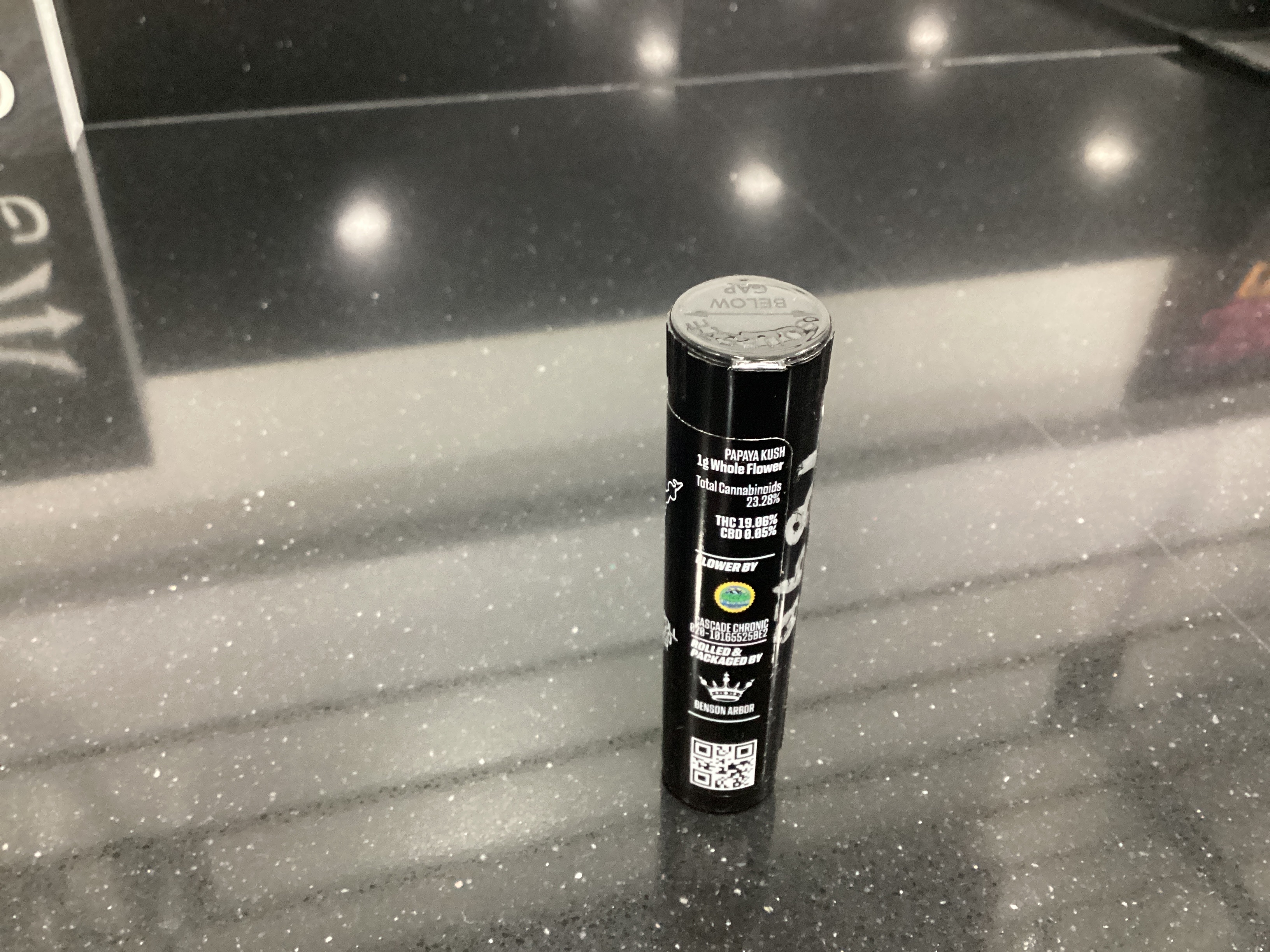 Photograph of product: Benson Arbor Papaya Kush Pre-Roll