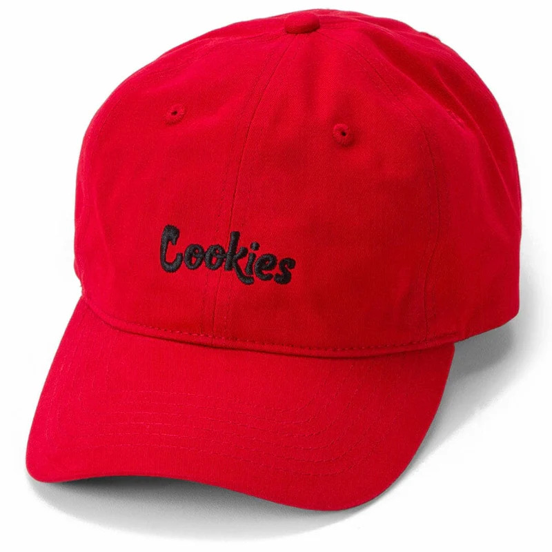 Photograph of product: Cookies - Dad Hat - Original Mint - Cotton Canvas - Red/Black
