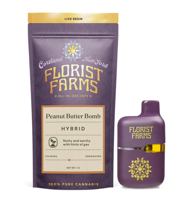 Photograph of product: Florist Farms - Peanut Butter Bomb Live Resin AIO