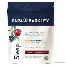 Photograph of product: Papa & Barkley | Berry Pomegrante 100 CBD/100 TH-oui/100 CBN Sleep Gummies