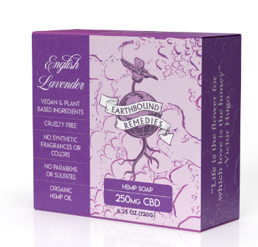 Photograph of product: Earthbound Remedies | English Lavender Soap | 250mg