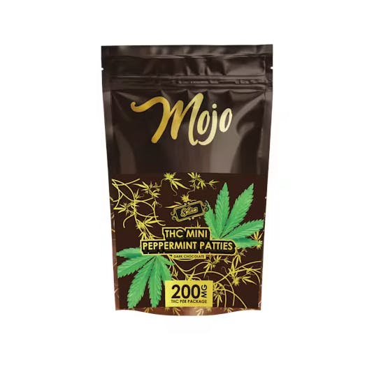 Photograph of product: Mojo 200mg Chocolates - Mini Peppermint Patties