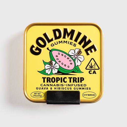 Photograph of product: Goldmine - Guava & Hibiscus 100mg Gummy Tin