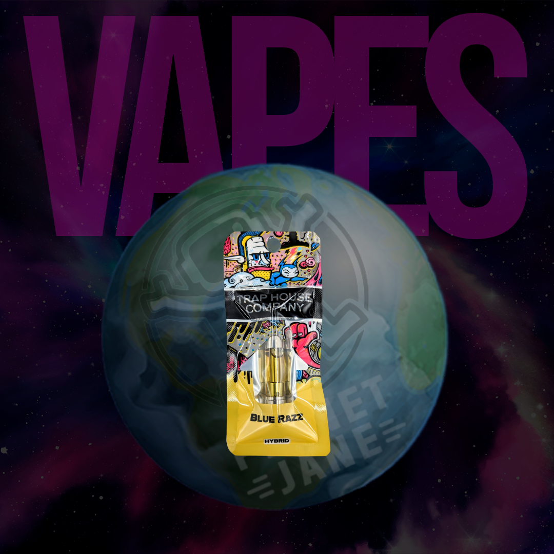Photograph of product: Trap House Company - 1g Cart - Blue Razz Hybrid