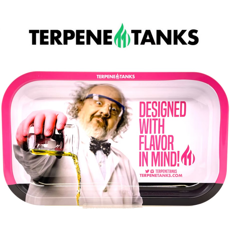Photograph of product: Terpene Tanks Pink Rolling Tray