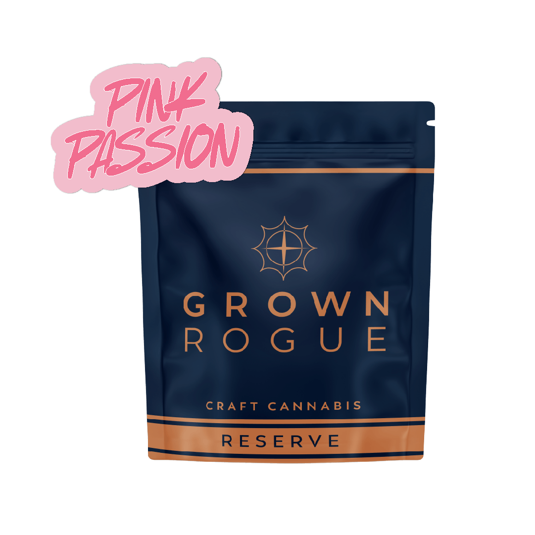 Photograph of product: GROWN ROGUE | PINK PASSION FRUIT RESERVE FLOWER 7G