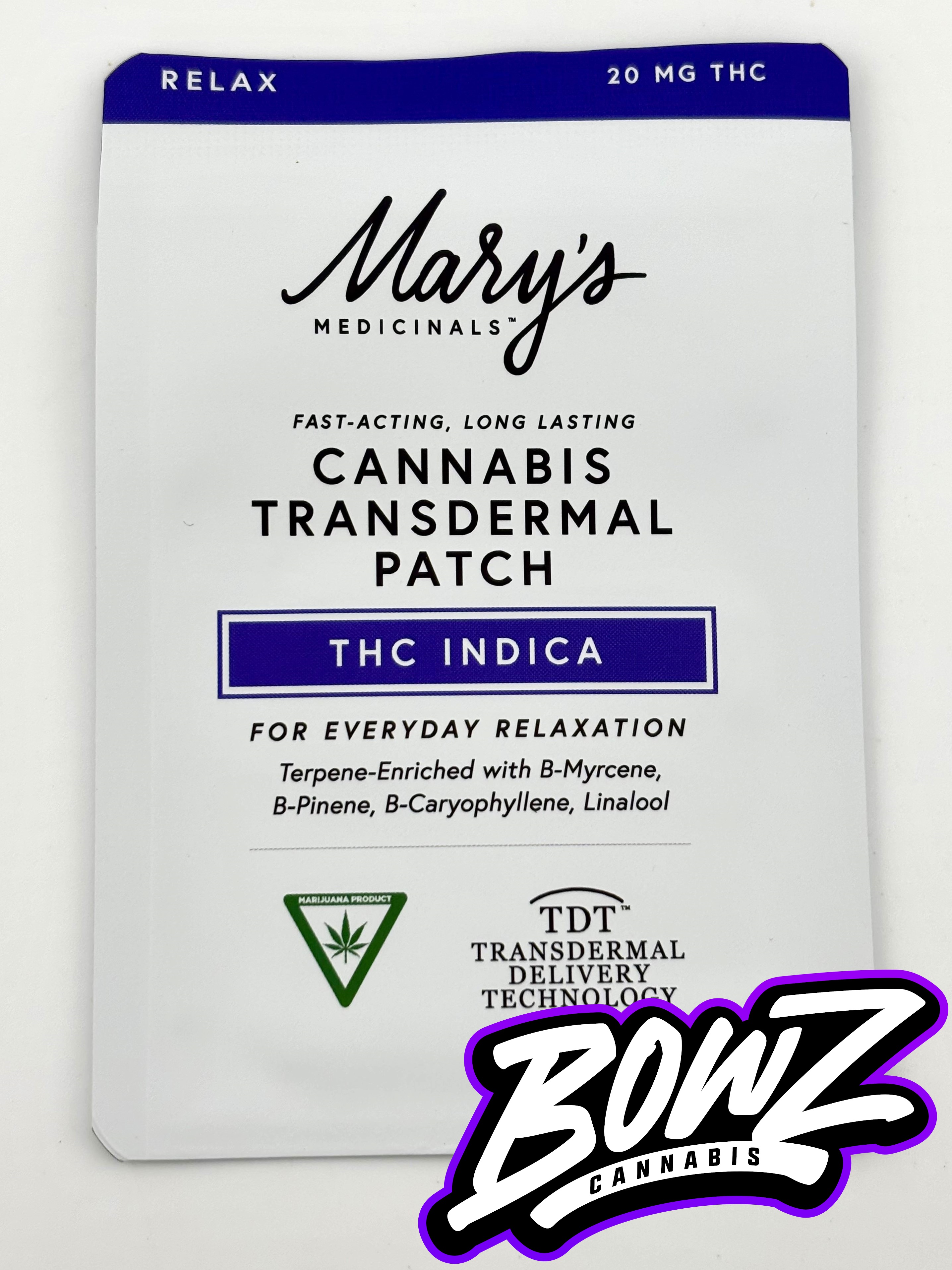Photograph of product: Mary's Medicinals - Transdermal Patch - (20mg) - Oui'd - **TH-oui RELAX** (3/$25)