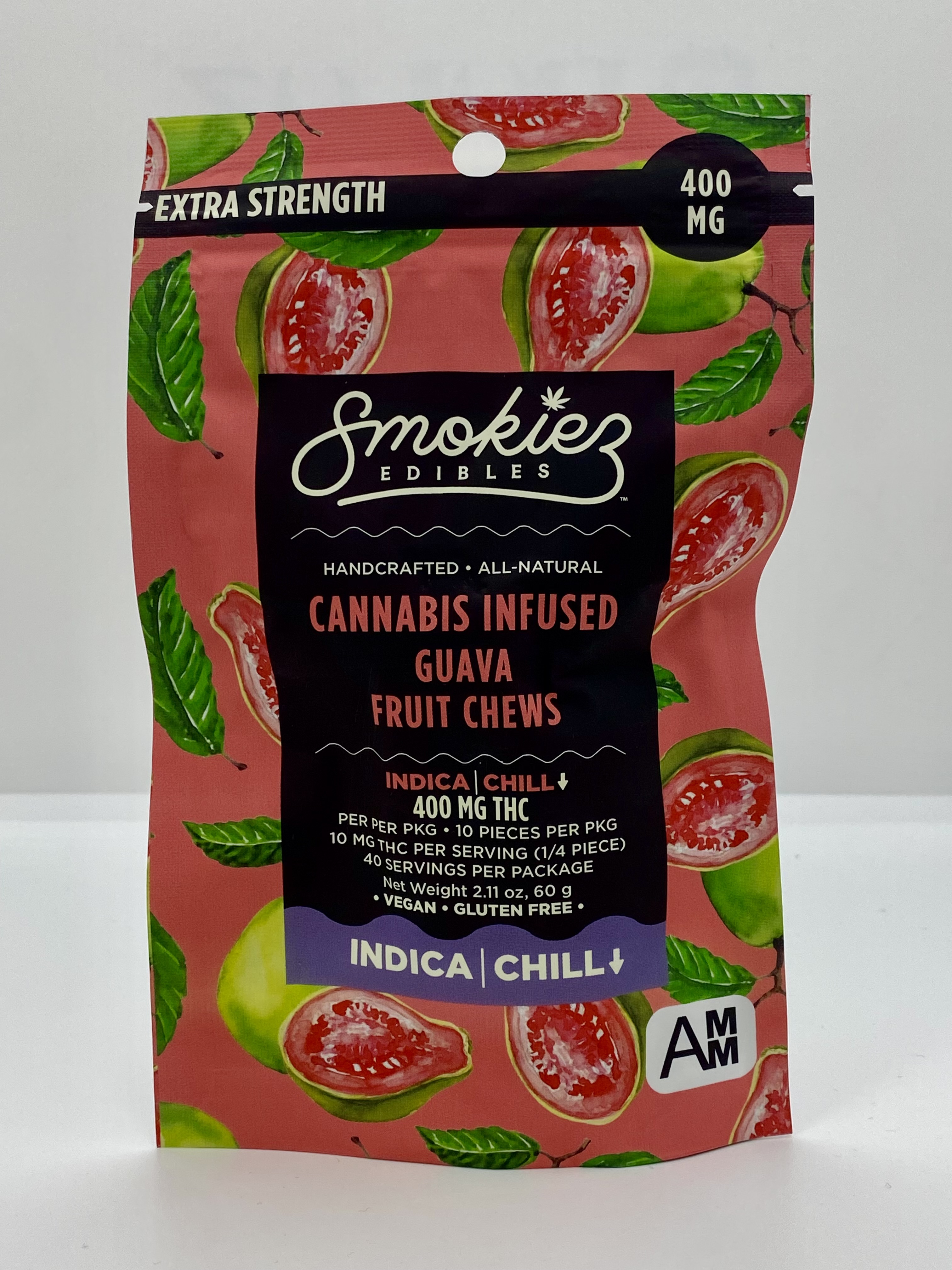 Photograph of product: Smokiez - Edible - Gummies - Sweet Guava - Oui'd - 400MG