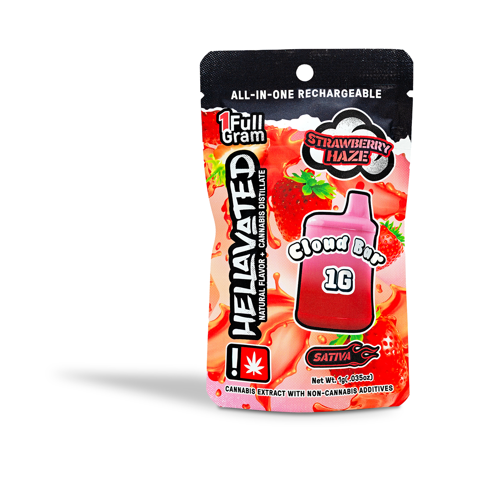 Photograph of product: Hellavated - Strawberry Lemonadez Cloud Bar Disposable Pod