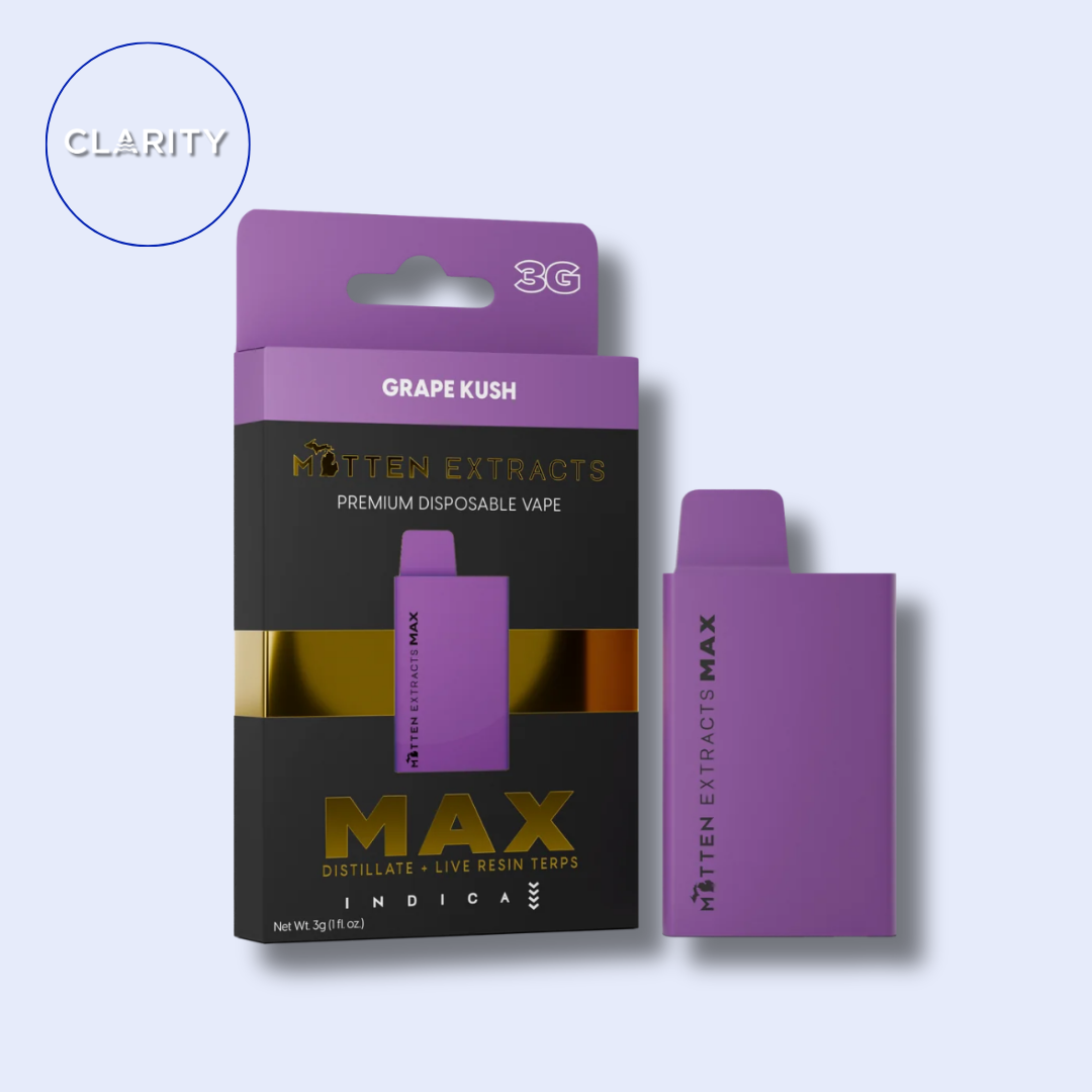 Photograph of product: Mitten Extracts MAX Disposable | Grape Kush