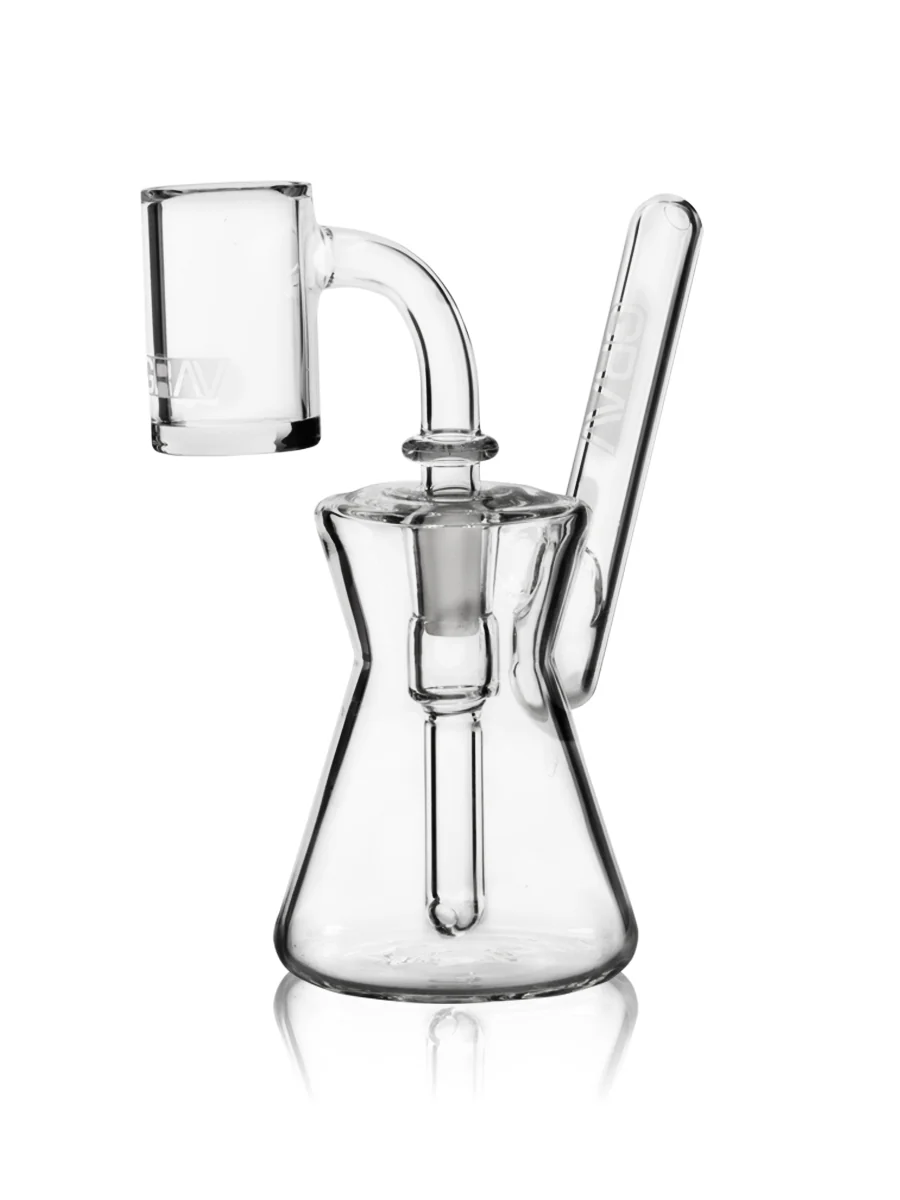 Photograph of product: 5" Hourglass Pocket Bubbler Rig Clear