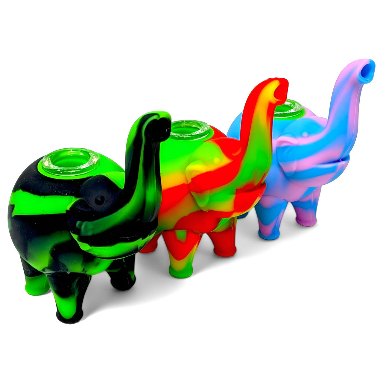 Photograph of product: 4" Silicone Elephant Bubbler