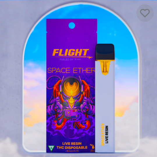 Photograph of product: Flight Live Resin Disposable | Space Ether - Hybrid
