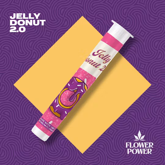 Photograph of product: Flower Power | Jelly Donut 2.0 | 1g Pre-Roll