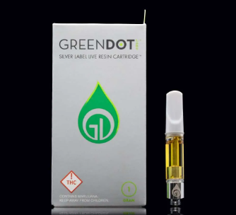 Photograph of product: Green Dot Labs - Live Resin Cart - Silver Label - 1g - - Sherbacio