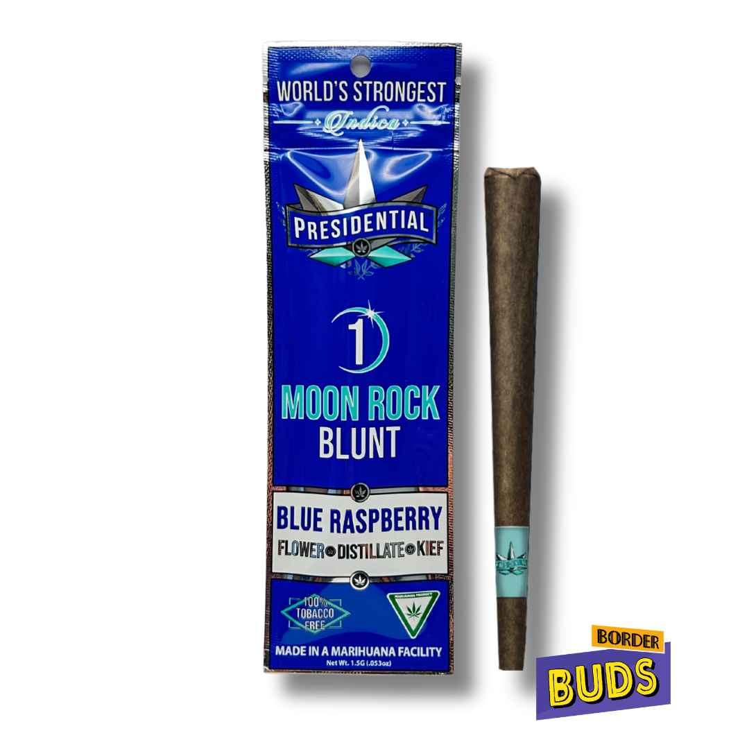 Photograph of product: Blue Raspberry | Presidential | 1.5g | Moon Rock Blunt