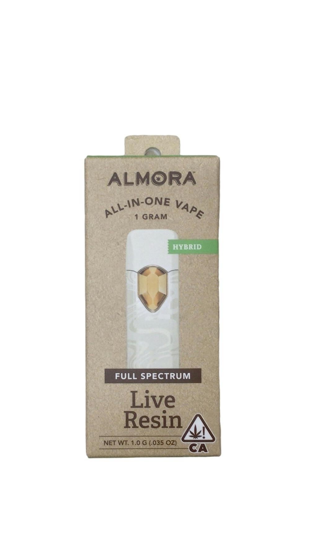 Photograph of product: Almora Live Resin AIO- Papaya 1g