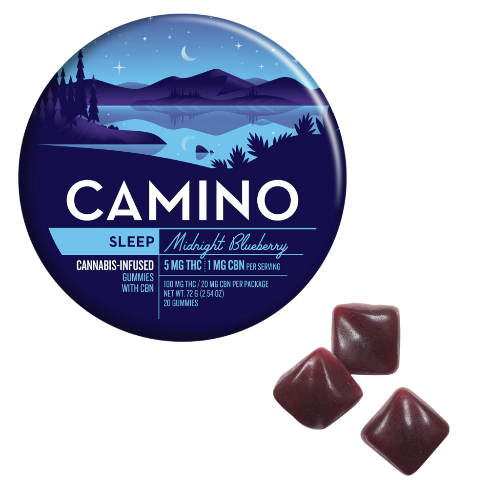 Photograph of product: Camino | Midnight Blueberry | Gummies | 20pk | 100mg