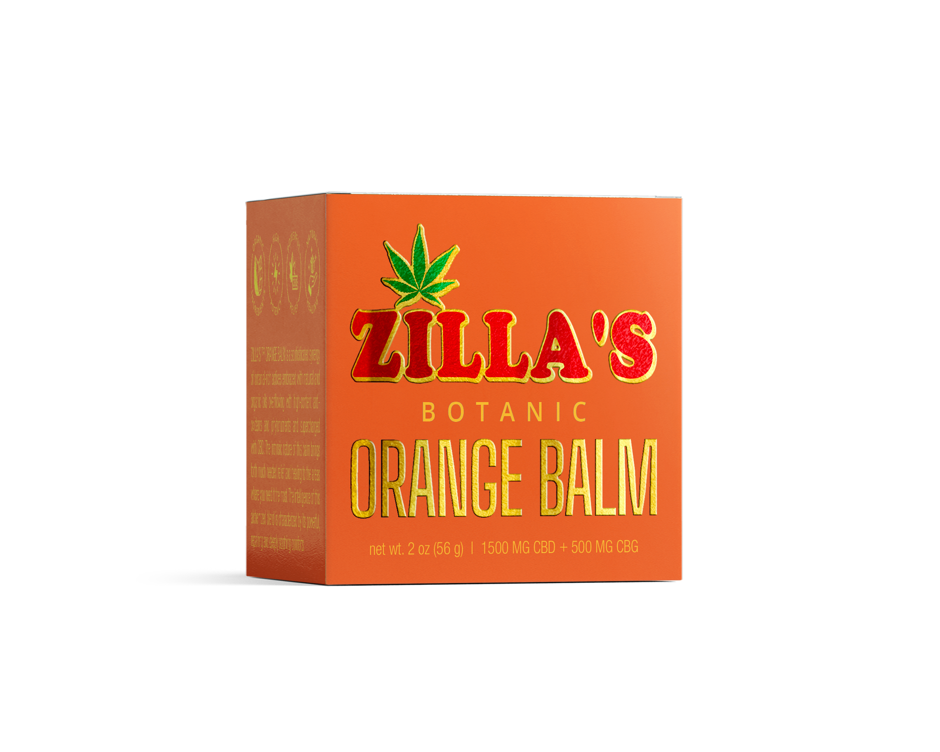 Photograph of product: Zilla's | Orange Balm 1500mg CBD 500mg CBG
